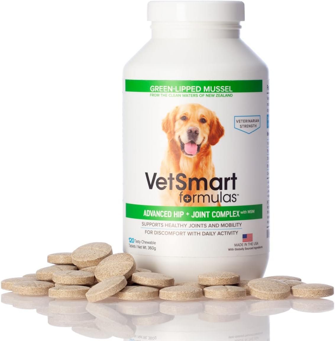 VetSmart Formulas Advanced Hip + Joint Complex Chewable Tablets