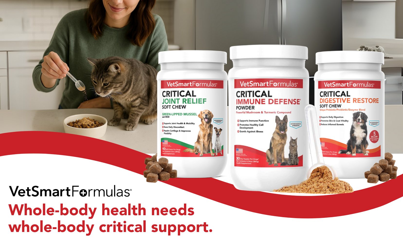 VetSmart Formulas — whole-body health needs whole-body critical support